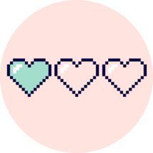 Three hearts next to each other, two are empty and one is full